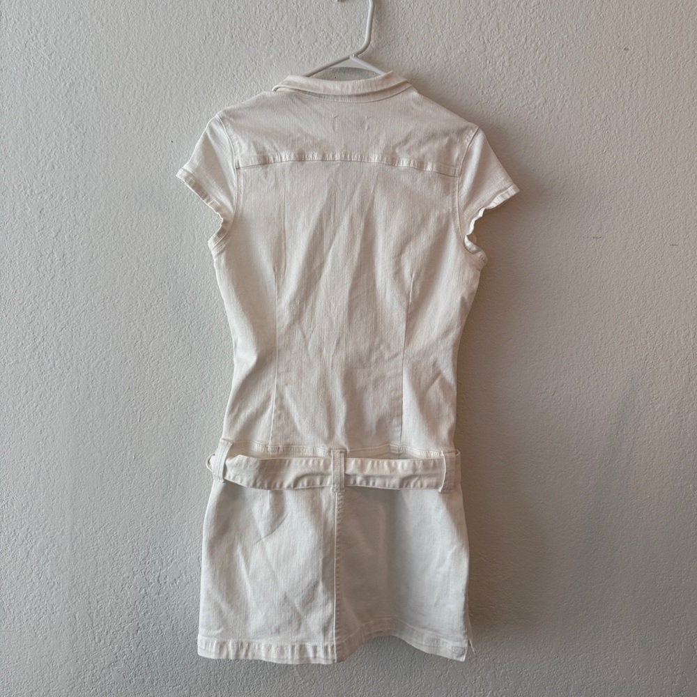 Love Tree Cream Belted Mini Dress - Picture 2 of 3